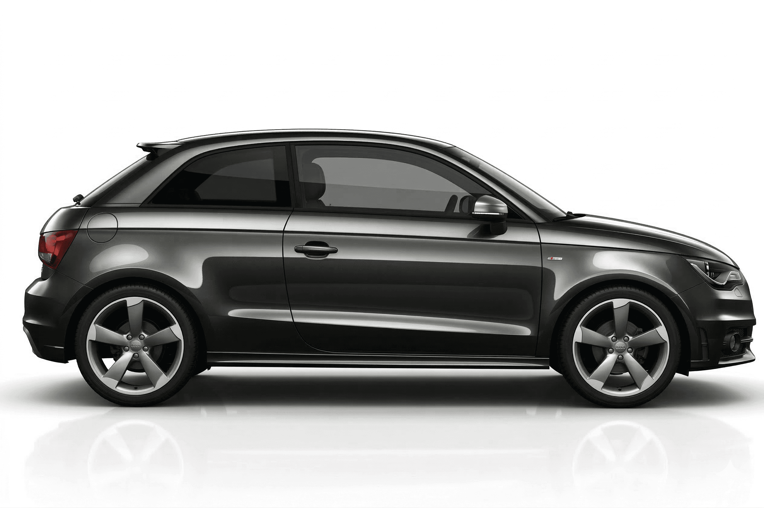 Vue 2 Audi A1 Noir / Gris Nardo